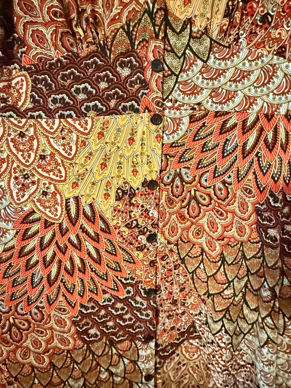 MSK V-Neck Boho Maxi Dress in Brown and Tan Multi - Picture 5 of 5